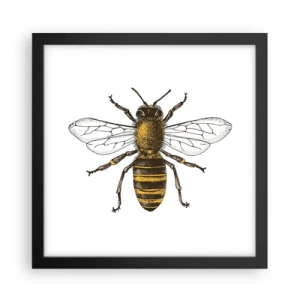 Plakat i sort ramme - Smuk og god - 30x30 cm