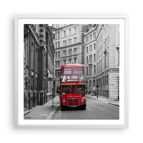 Plakat i hvid ramme - Hverdagen behøver ikke at være grå - 60x60 cm