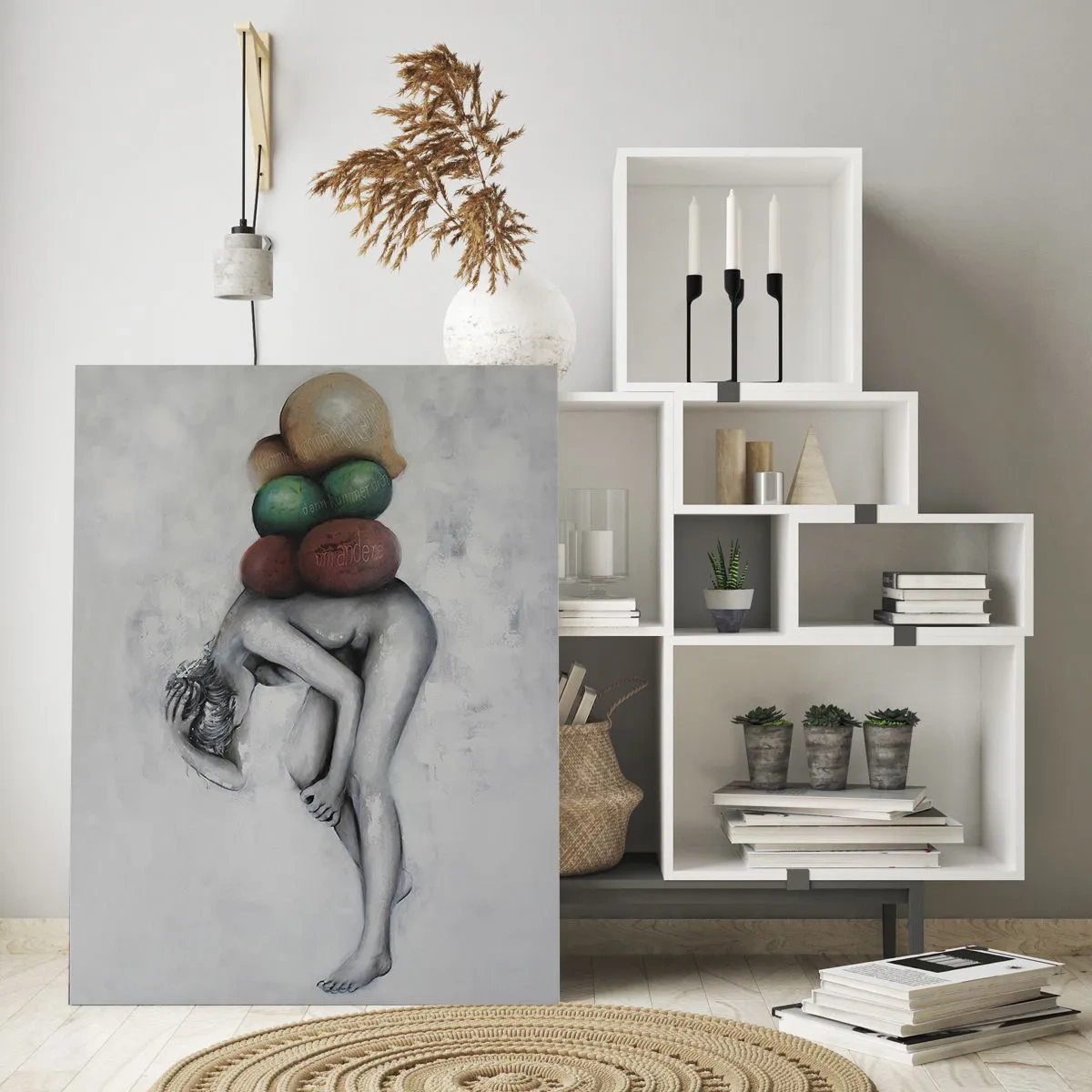 Billede på glas - Livets byrde - 80x120 cm