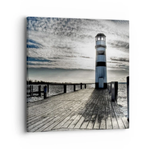 Lærredstryk - Billede på lærred - Søfolk, jeg ser frem til at se jer - 40x40 cm