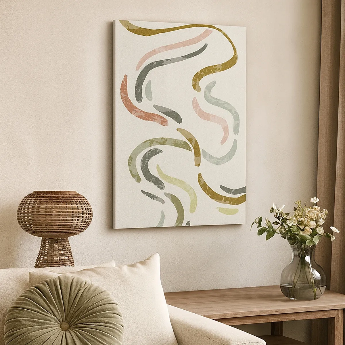 Lærredstryk - Billede på lærred - Abstraktionens glade dans - 50x70 cm