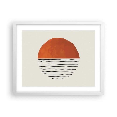 Plakat i hvid ramme - I en japansk atmosfære - 50x40 cm