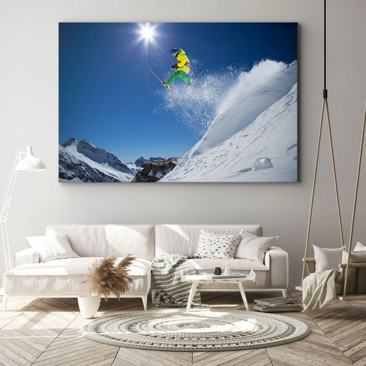 Lærredstryk - Billede på lærred - Danser med bjergene - 100x70 cm