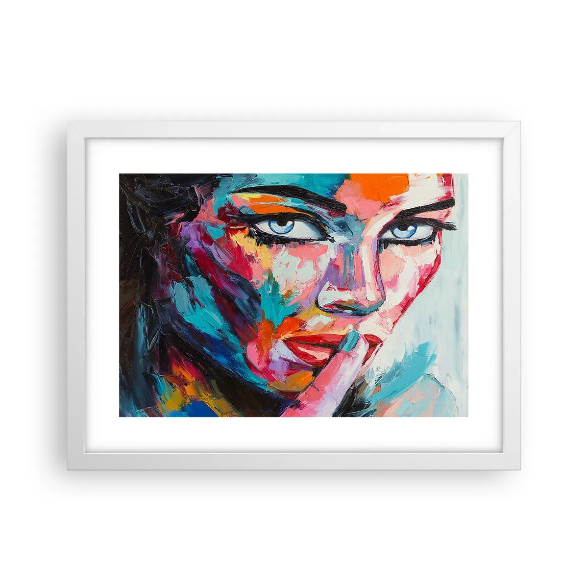 Plakat i hvid ramme - Vores første hemmelighed - 40x30 cm