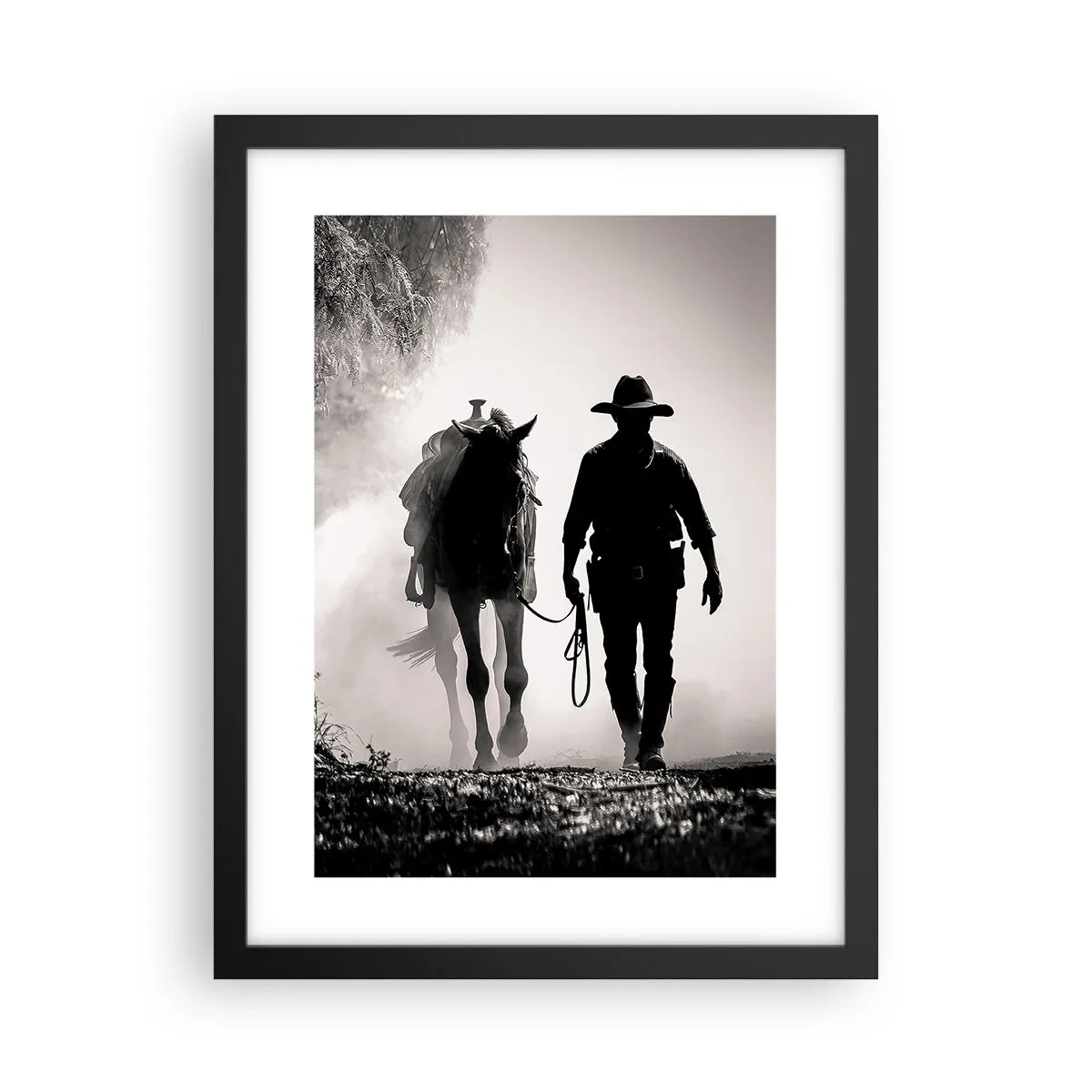 Plakat i sort ramme - En morgen i Texas - 30x40 cm