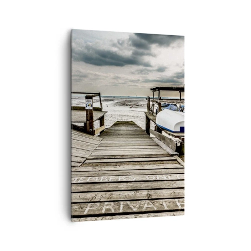 Lærredstryk - Billede på lærred - Stranden i nord - 80x120 cm