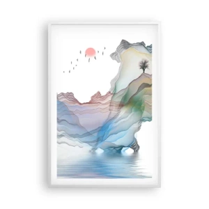 Plakat i hvid ramme - Mod krystalbjergene - 61x91 cm