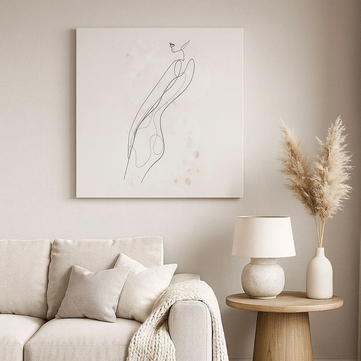 Lærredstryk - Billede på lærred - At forvilde sig med blikket - 30x30 cm