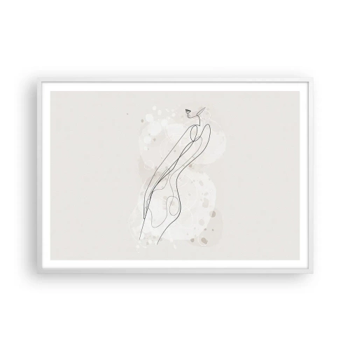 Plakat i hvid ramme - At forvilde sig med blikket - 100x70 cm