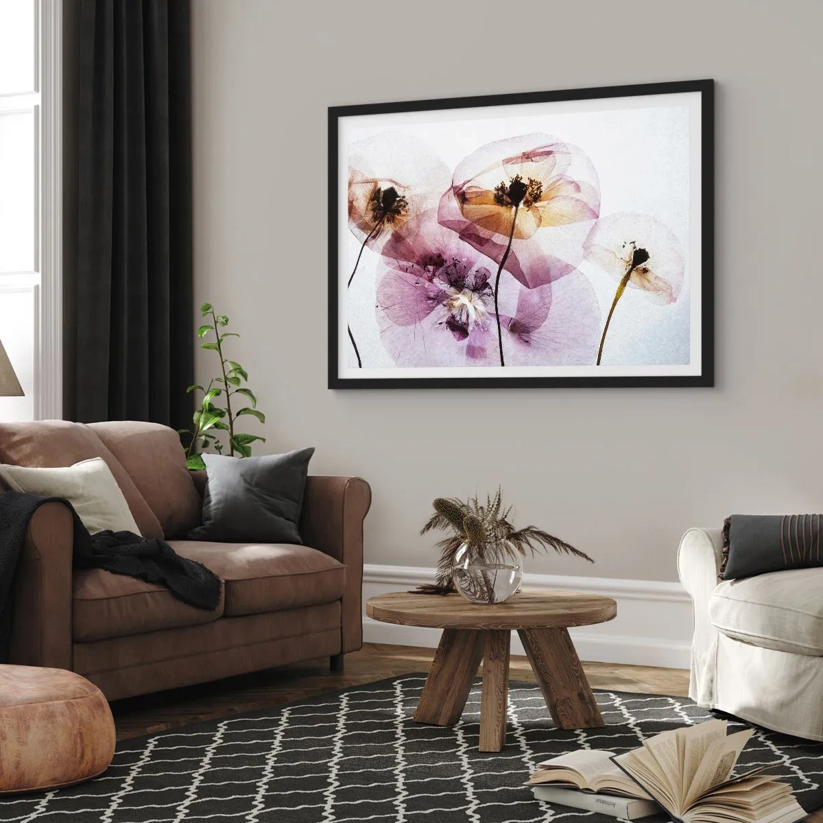 Plakat i sort ramme - Blomsterlegeme dias - 40x30 cm