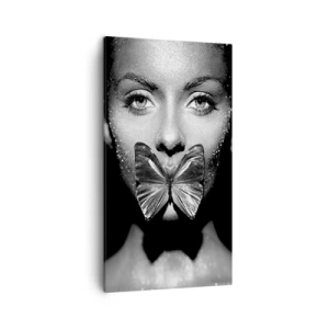 Lærredstryk - Billede på lærred - Sommerfuglekys - 45x80 cm