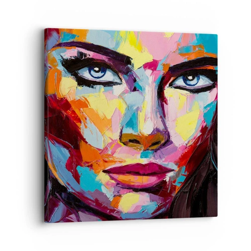 Lærredstryk - Billede på lærred - Også en farverig sjæl - 30x30 cm