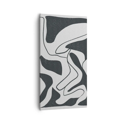Lærredstryk - Billede på lærred - Abstrakt leg i en labyrint - 55x100 cm