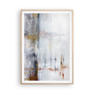 Plakat i ramme af lyst egetræ - Bag lufttæppet - 70x100 cm