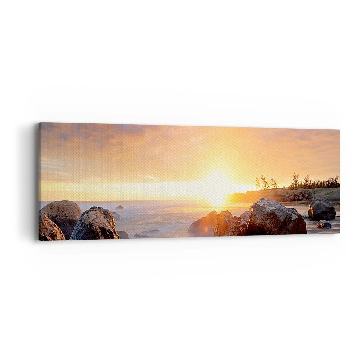 Lærredstryk - Billede på lærred - En lysende aftenbrise - 90x30 cm