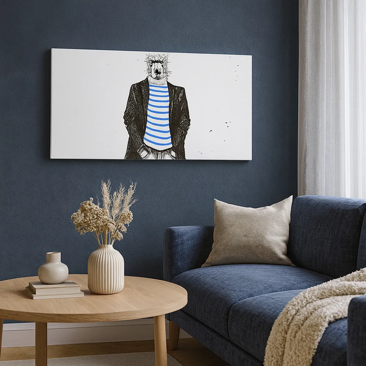 Lærredstryk - Billede på lærred - En charme til hunden - 30x30 cm