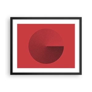 Plakat i sort ramme - Cirkulær bevægelse - 50x40 cm