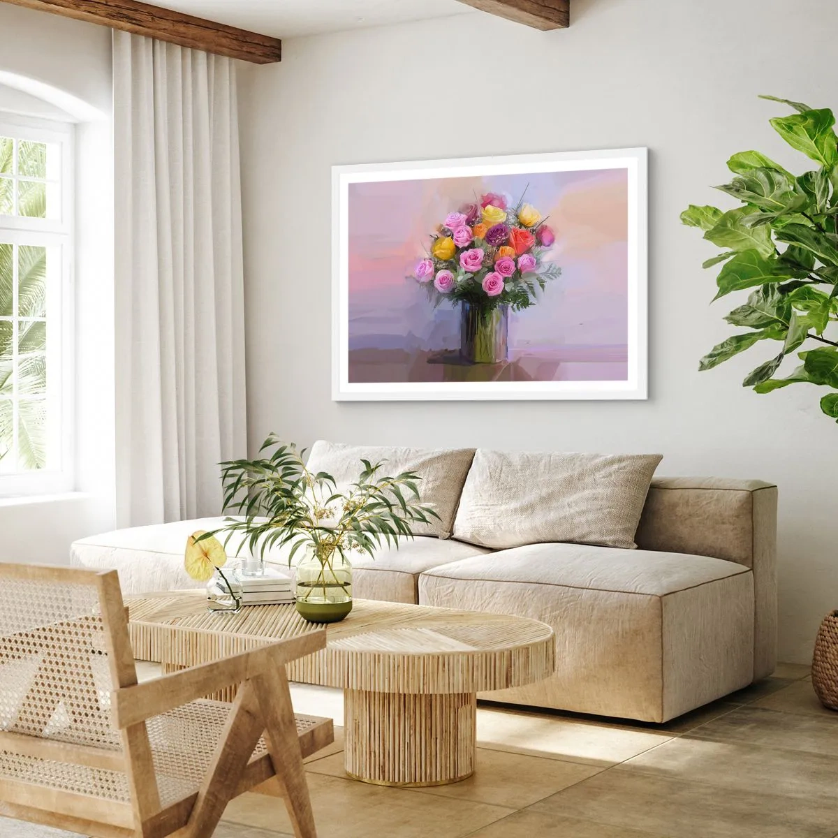 Plakat i hvid ramme - Bevaret skønhed - 70x50 cm