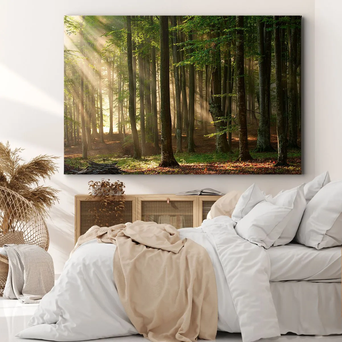 Lærredstryk - Billede på lærred - Strålende på en forårsmorgen - 100x70 cm