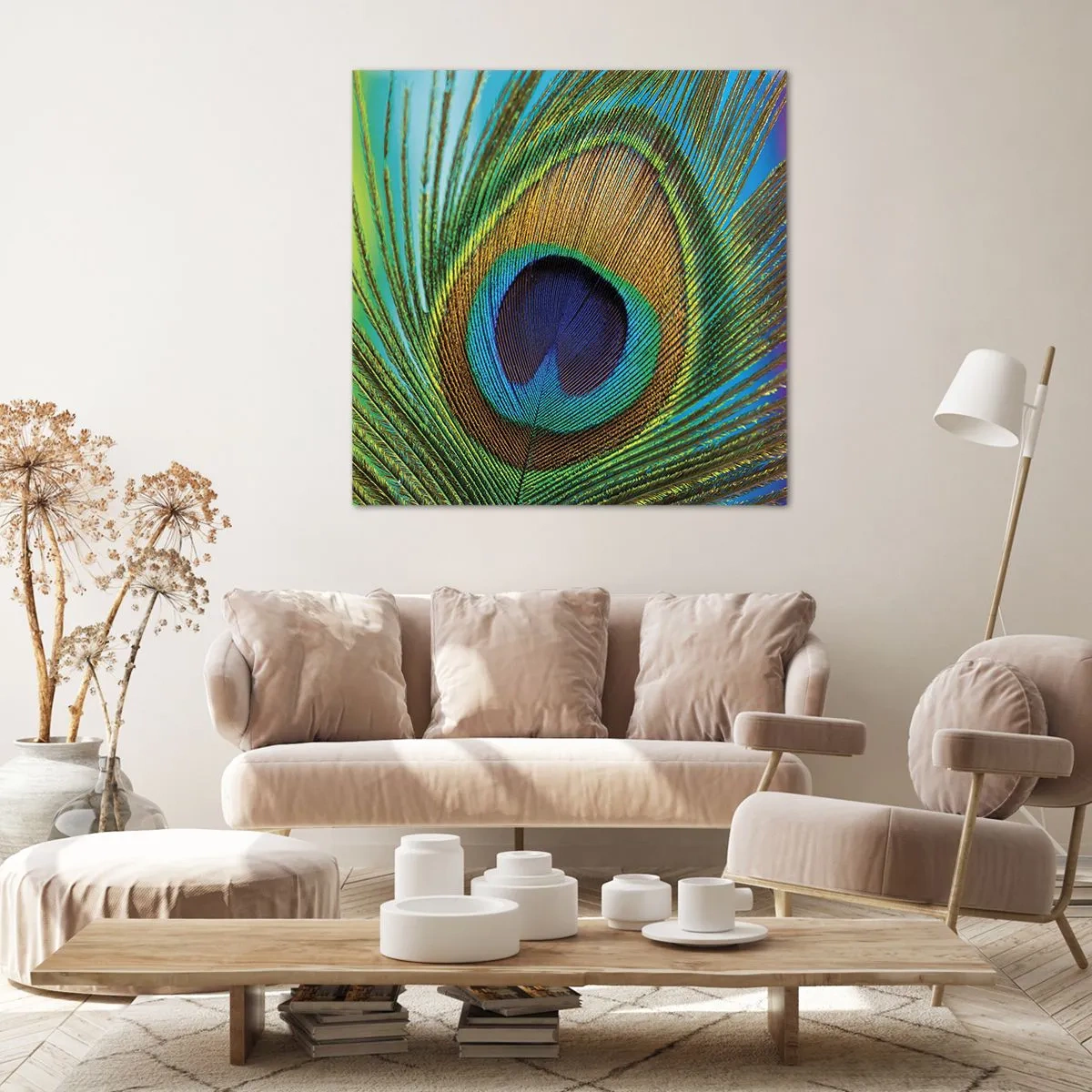 Lærredstryk - Billede på lærred - Øje mod øje - 70x70 cm