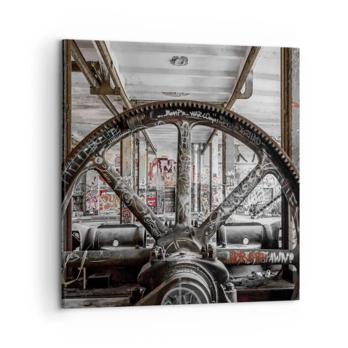 Lærredstryk - Billede på lærred - Fabrikkens hemmelige liv - 50x50 cm