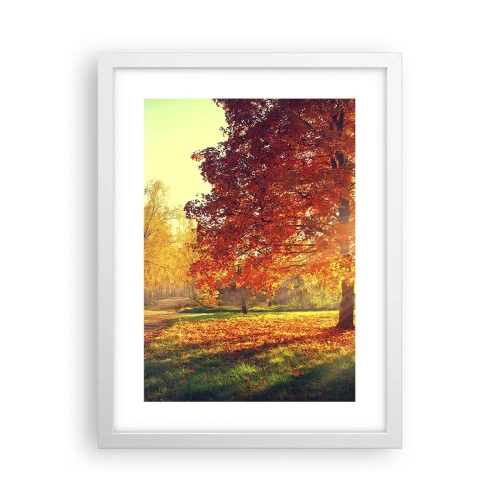 Plakat i hvid ramme - Rød er smuk - 30x40 cm