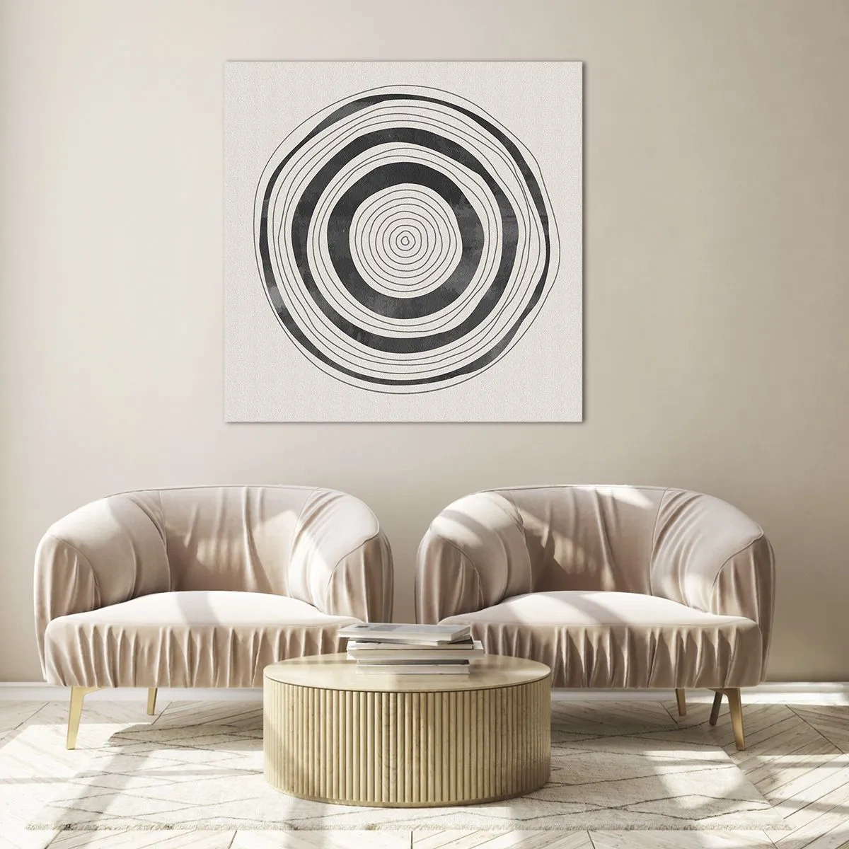 Billede på glas - Det vigtige er det, der er imellem - 40x40 cm