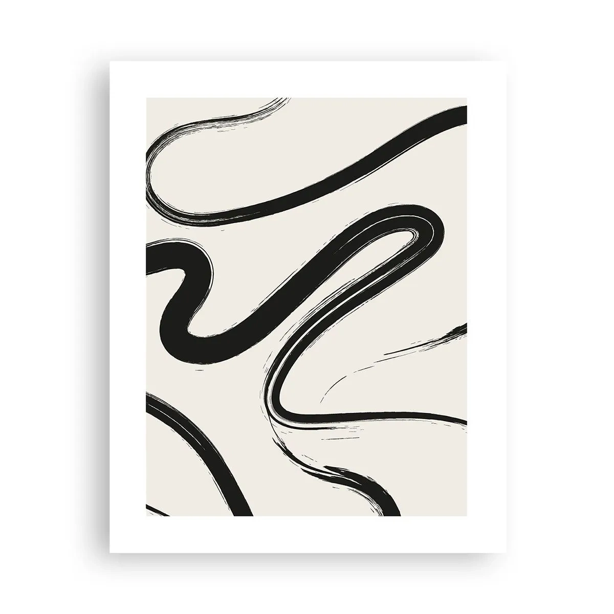 Plakat - Sort og hvid fantasifuldhed - 40x50 cm