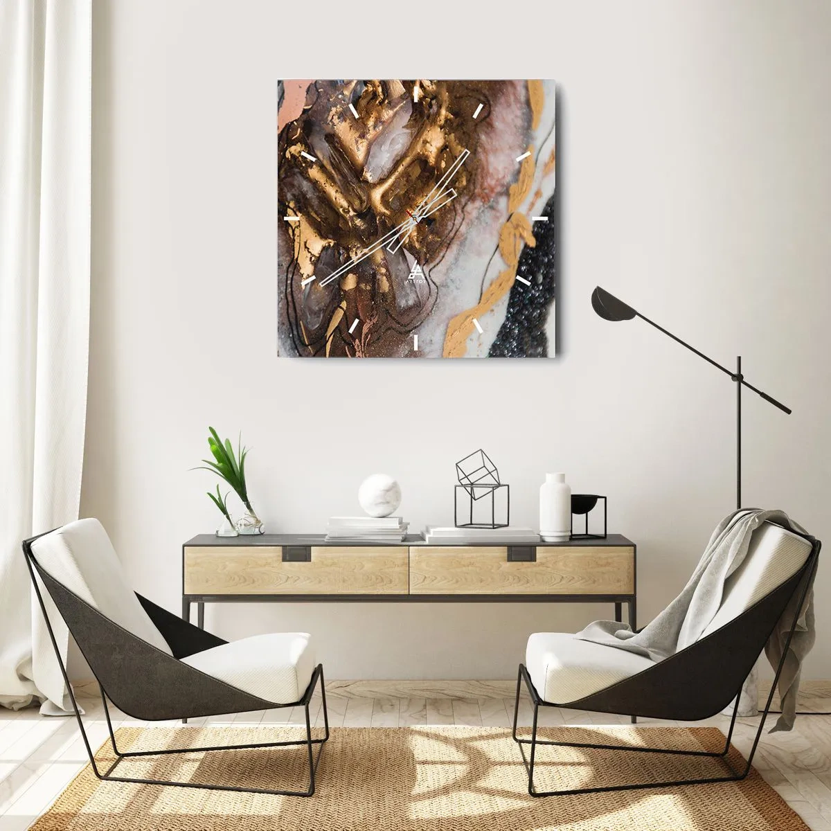 Vægur, Uret - Jord element - 30x30 cm