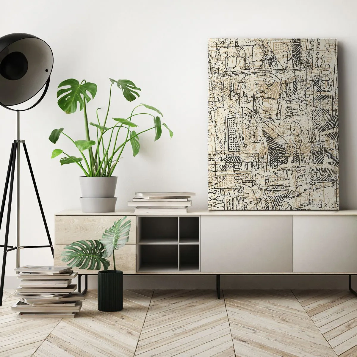 Lærredstryk - Billede på lærred - Venter på at blive afkodet - 50x70 cm