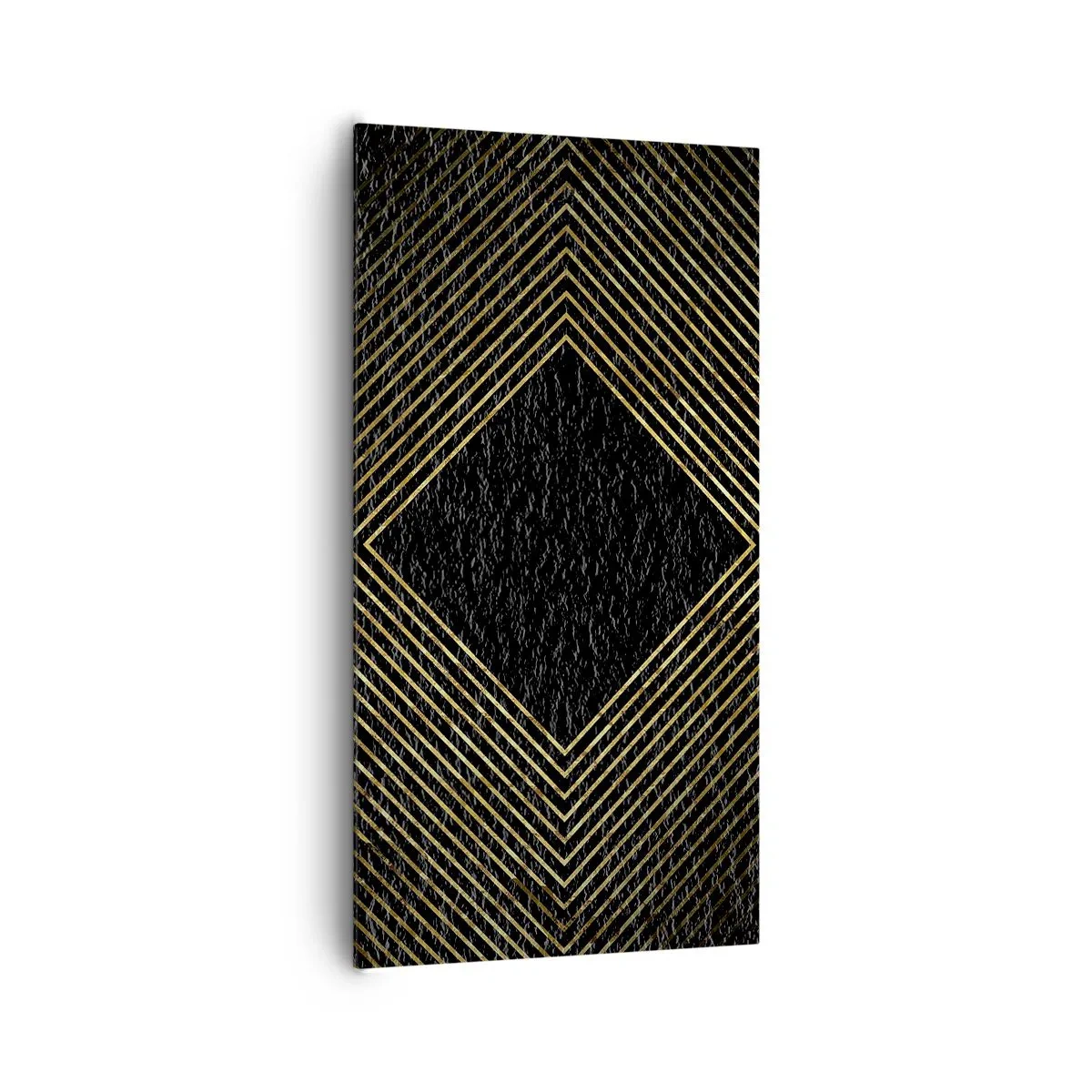 Lærredstryk - Billede på lærred - Geometri i glamour-stil - 65x120 cm