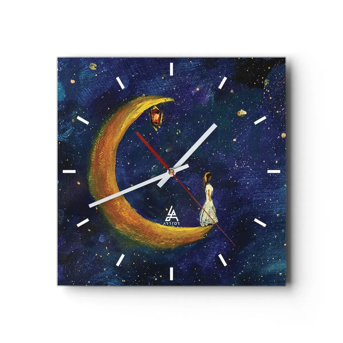 Vægur, Uret - Kald på verden - 40x40 cm