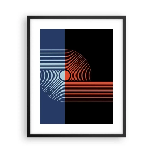 Plakat i sort ramme - I en geometrisk omfavnelse - 40x50 cm