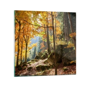 Billede på glas - Tid til at slappe af - 40x40 cm