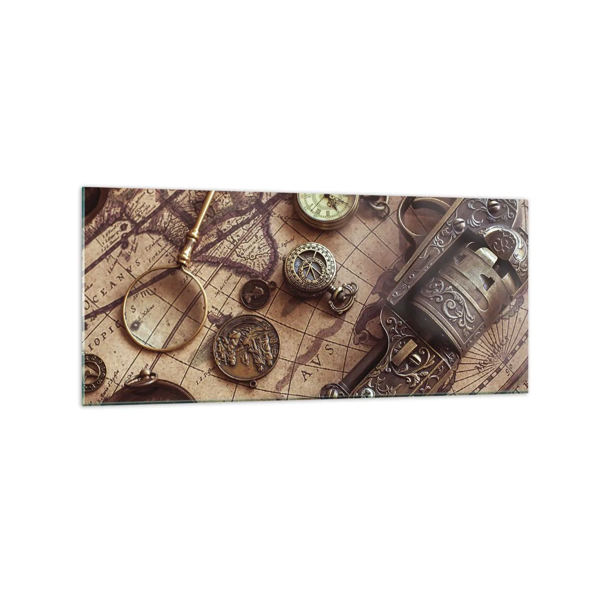 Billede på glas - Opkald til eventyr - 120x50 cm