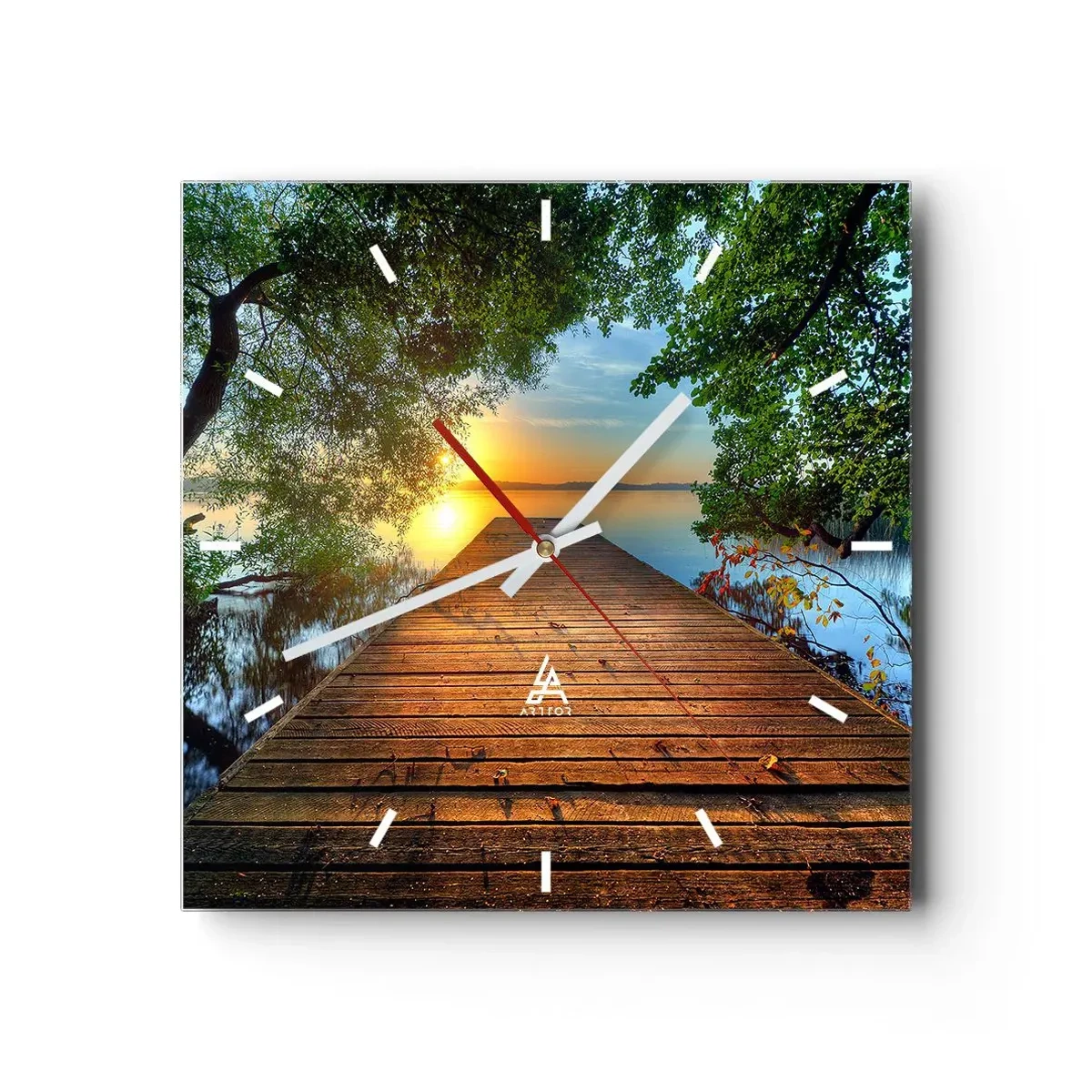 Vægur, Uret - Tag dig god tid, sæt dig ned - 40x40 cm