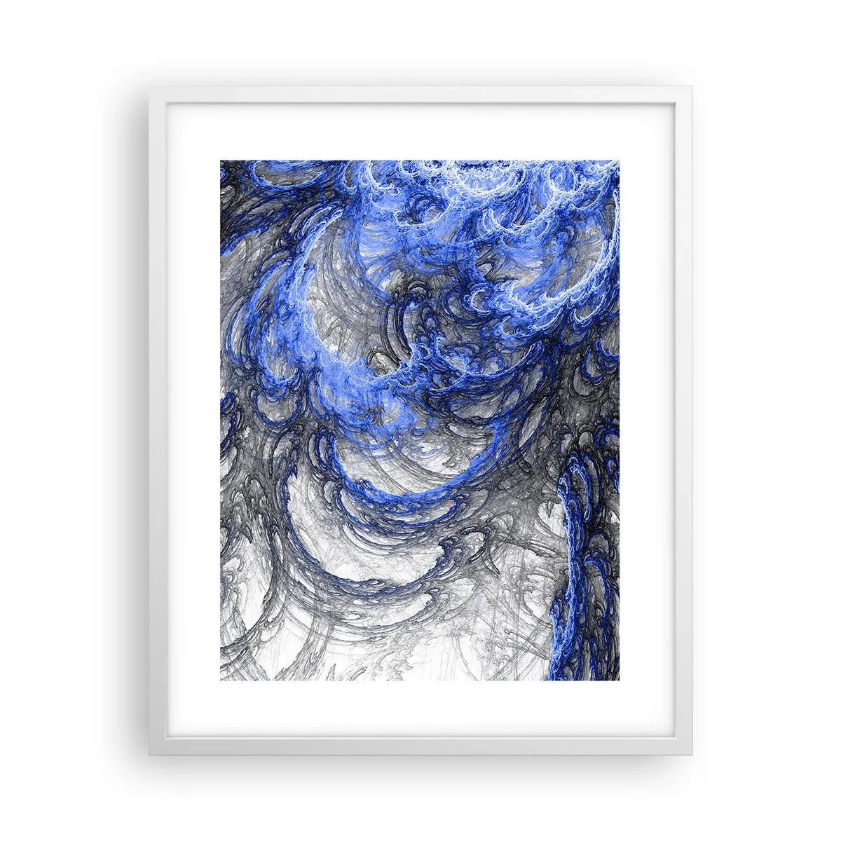 Plakat i hvid ramme - En bølges fødsel - 40x50 cm