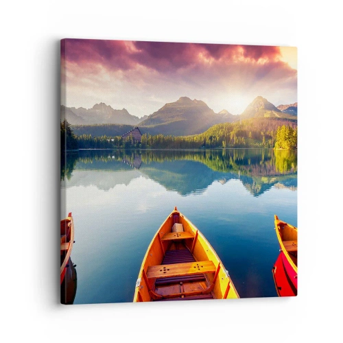 Lærredstryk - Billede på lærred - Intet imod naturen - 30x30 cm