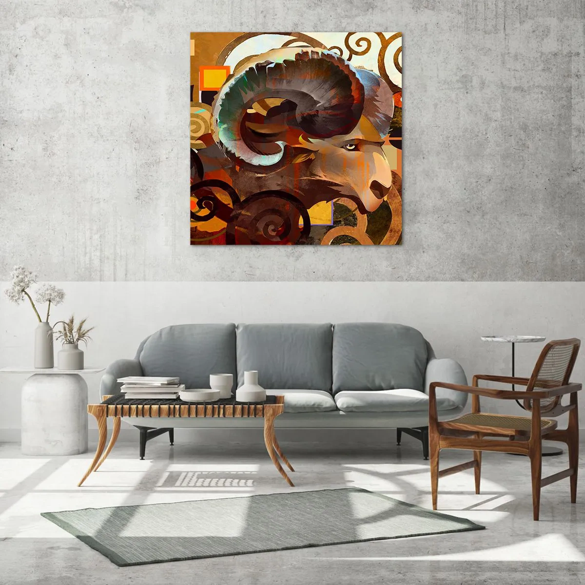 Billede på glas - Magier - religioner - ritualer - 40x40 cm