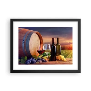 Plakat i sort ramme - Livet har smag her - 40x30 cm