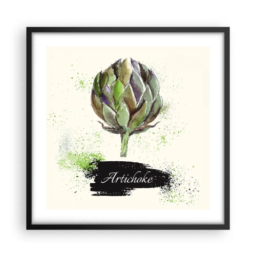 Plakat i sort ramme - Eviva grøntsager! - 50x50 cm