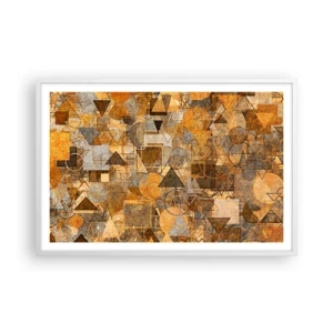 Plakat i hvid ramme - Verden i form - 91x61 cm