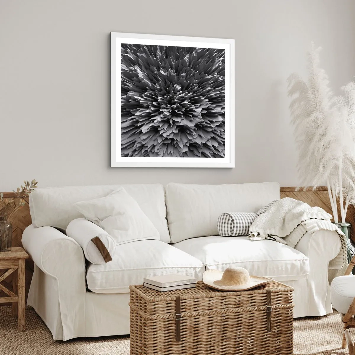Plakat i hvid ramme - Det kan ikke blive skarpere end dette - 60x60 cm