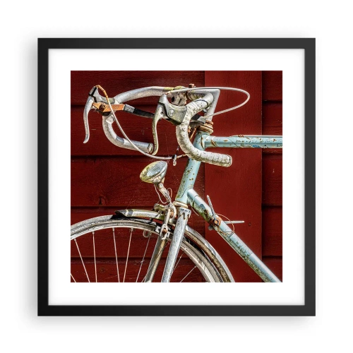 Plakat i sort ramme - Skabt til at sejre - 40x40 cm