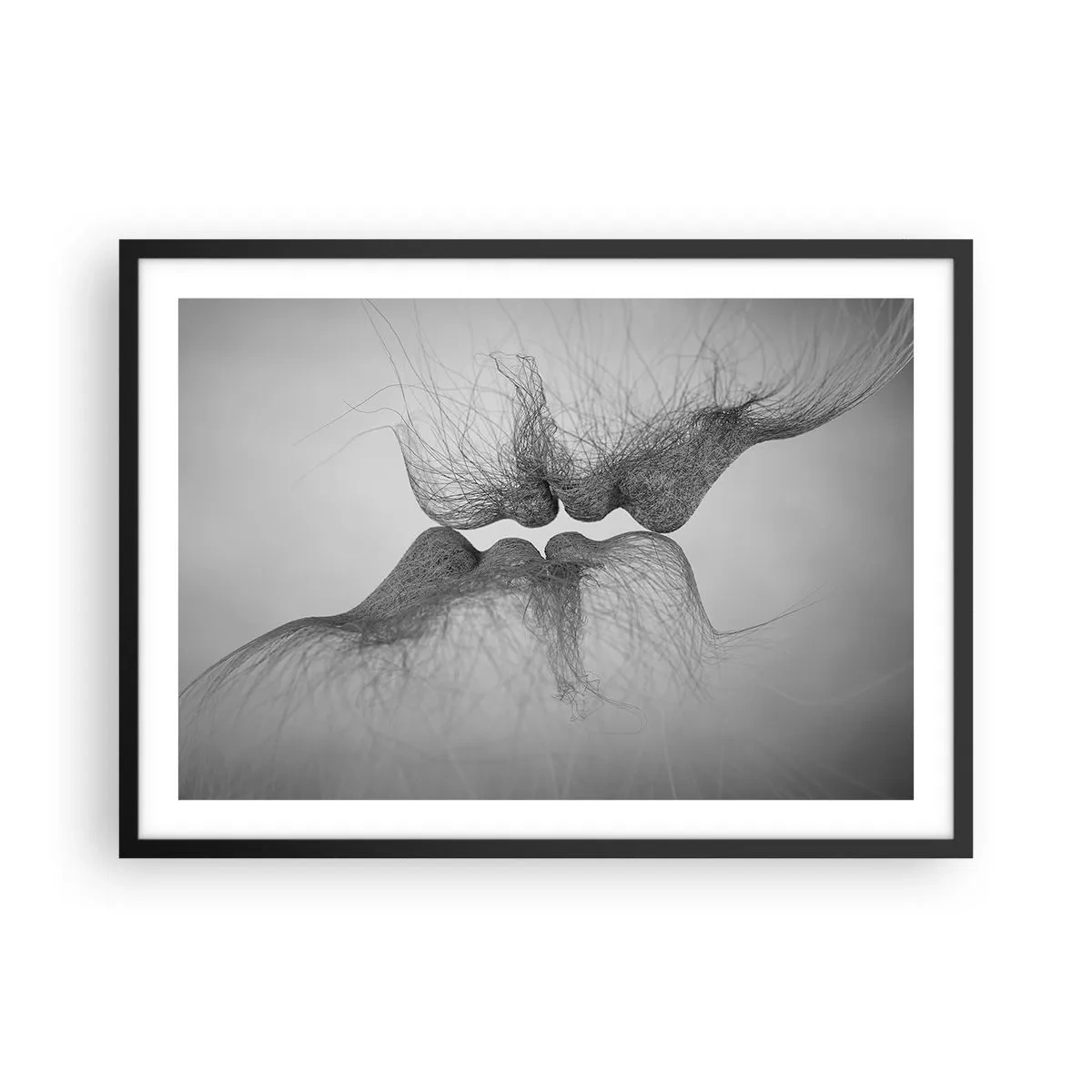 Plakat i sort ramme - Vindens kys - 70x50 cm