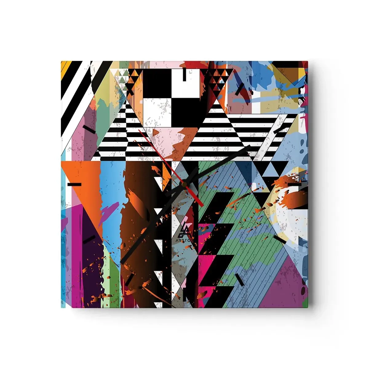 Vægur, Uret - Geometrisk og organisk - 30x30 cm