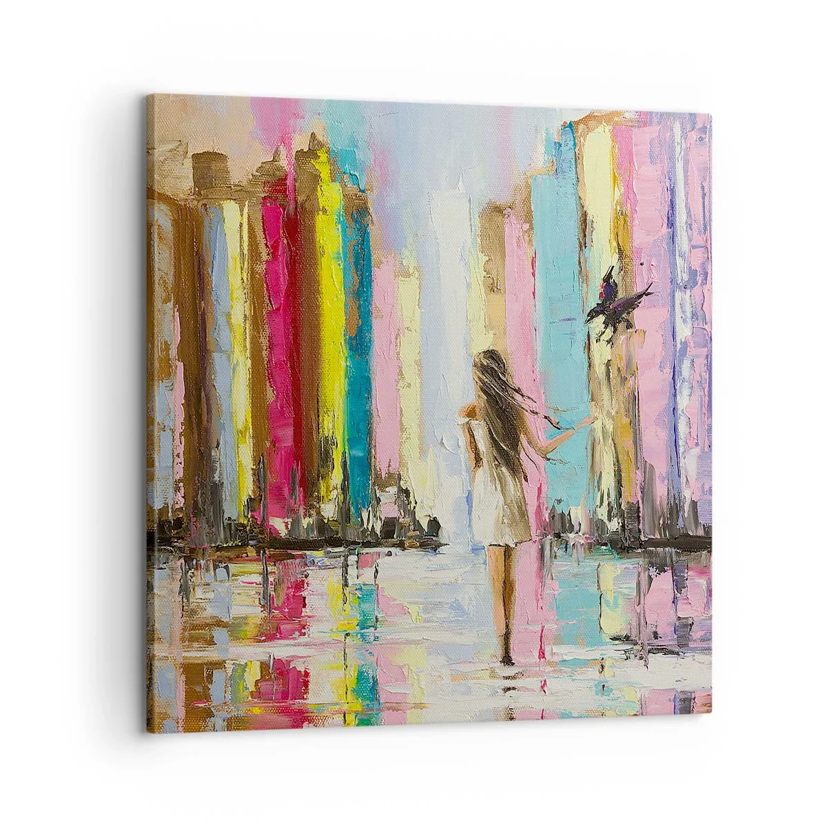 Lærredstryk - Billede på lærred - Følg mig - 60x60 cm