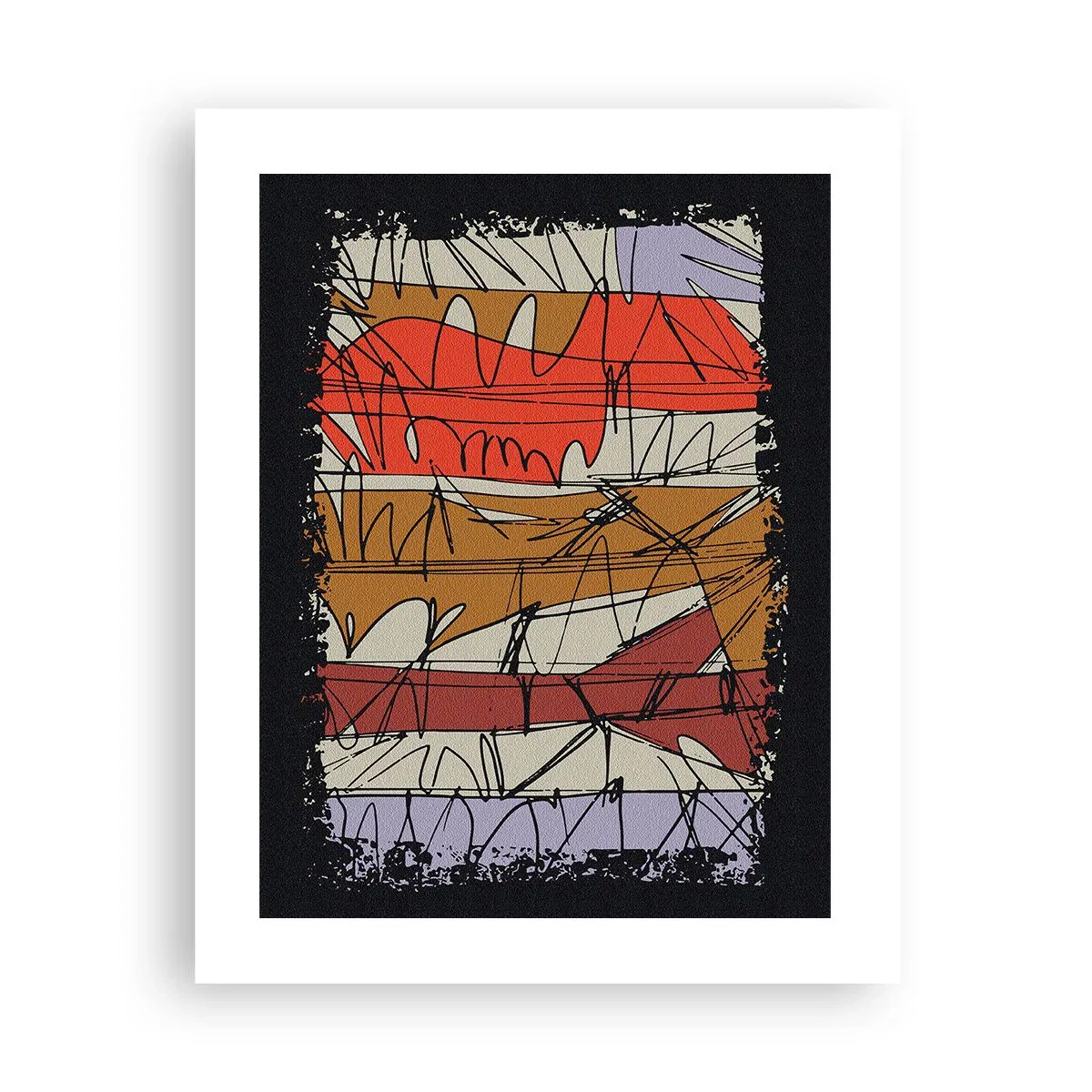 Plakat - Spontan komposition - 40x50 cm