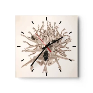 Vægur, Uret - Blomstrende i dans - 40x40 cm