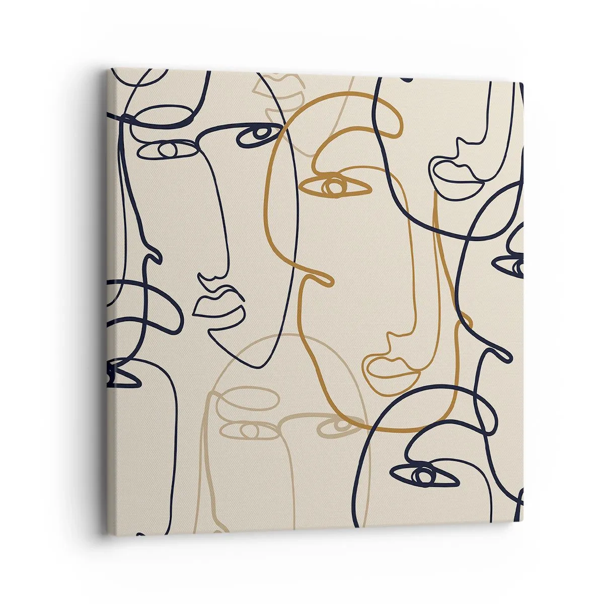 Lærredstryk - Billede på lærred - Portræt ganget med hinanden - 30x30 cm